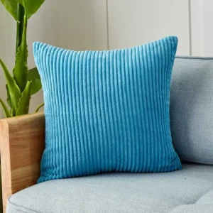 funda cojín pana azul 30x50 - FundasCojines.com