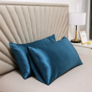 funda almohada seda, azul agua 51x66 - FundasCojines.com
