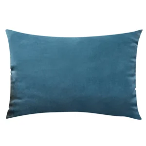 fundas cojín terciopelo azul claro 30x50 - FundasCojines.com