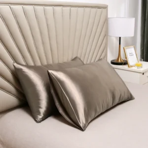 funda almohada seda, beige dorado 51x66 - FundasCojines.com