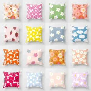 funda de cojín floral - FundasCojines.com