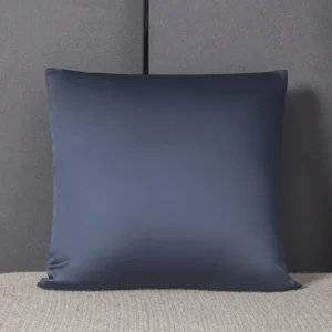 funda cojín seda mulberry azul 40x40 - FundasCojines.com
