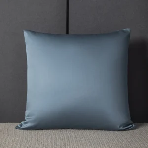funda cojín seda azul claro 55x55 - FundasCojines.com