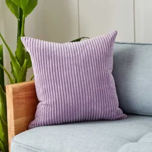 funda cojín pana violeta 45x45 - FundasCojines.com