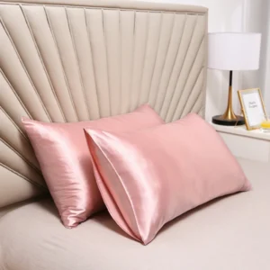 funda almohada seda, rosa-pastel 51x66 - FundasCojines.com
