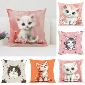 funda de cojín de gato - FundasCojines.com