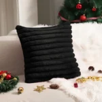 funda cojín conejo rayas negro 60x60 - FundasCojines.com