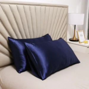 funda almohada seda, azul marino 51x66 - FundasCojines.com