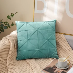 funda cojín celosía bordado verde jade - FundasCojines.com
