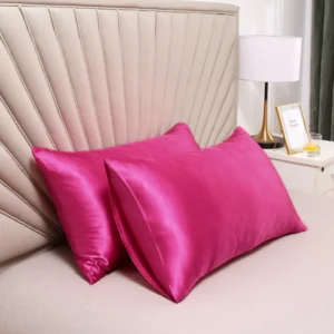 funda almohada seda, rosa fucsia 51x66 - FundasCojines.com
