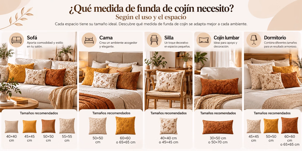 ojines de distintas medidas en un sofá