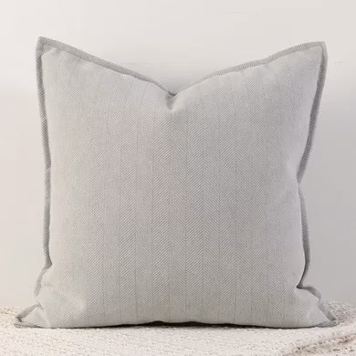 funda cojín chenilla gris perla - FundasCojines.com