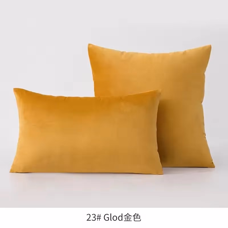funda de cojín de terciopelo liso 11 - FundasCojines.com