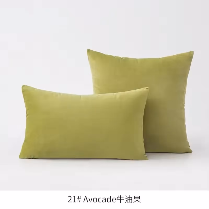 funda de cojín de terciopelo liso 18 - FundasCojines.com